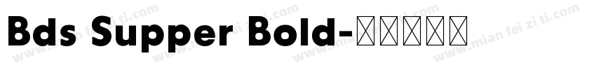 Bds Supper Bold字体转换